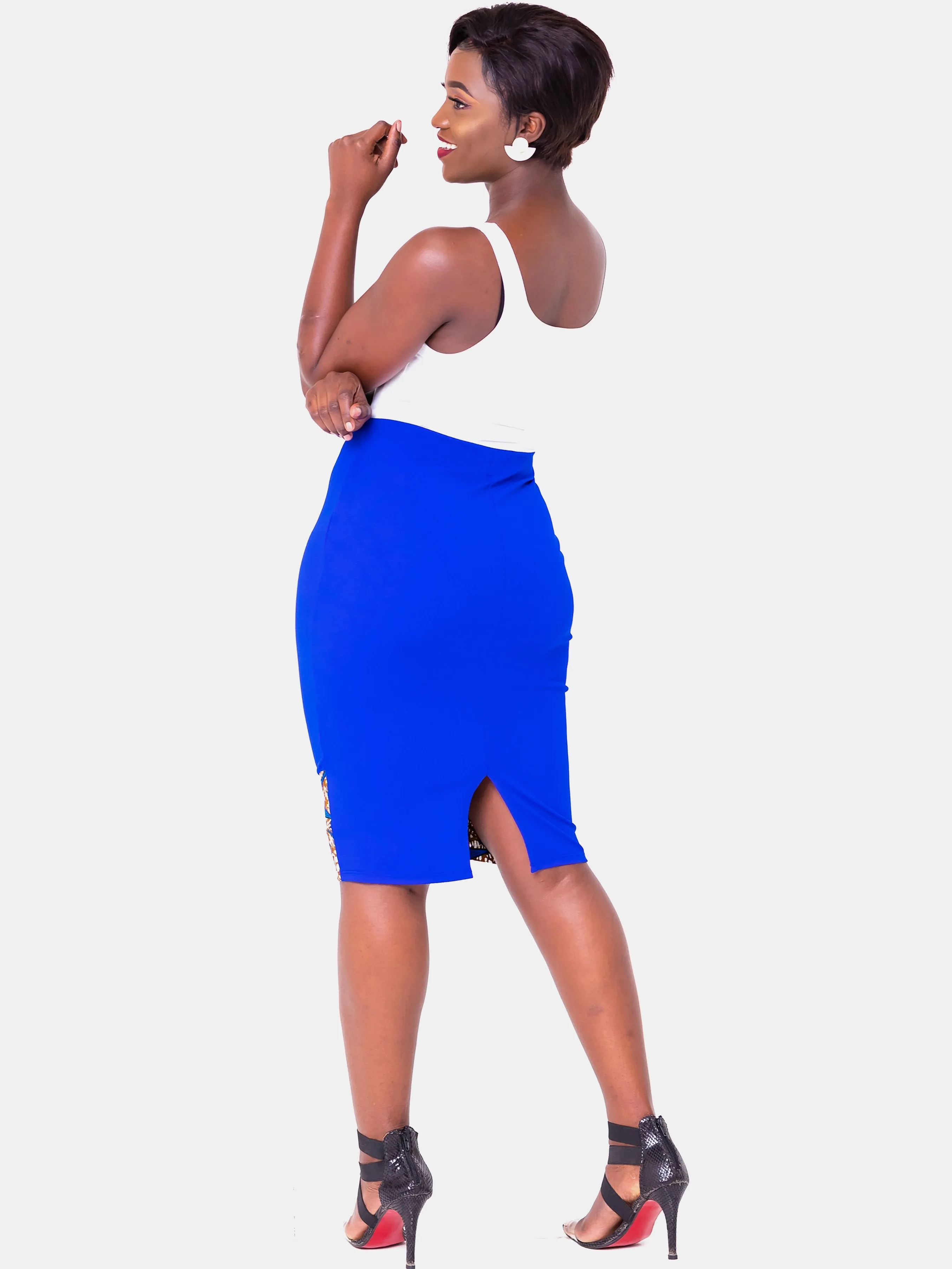 Vivo Swazuri Pencil Skirt - Royal Blue