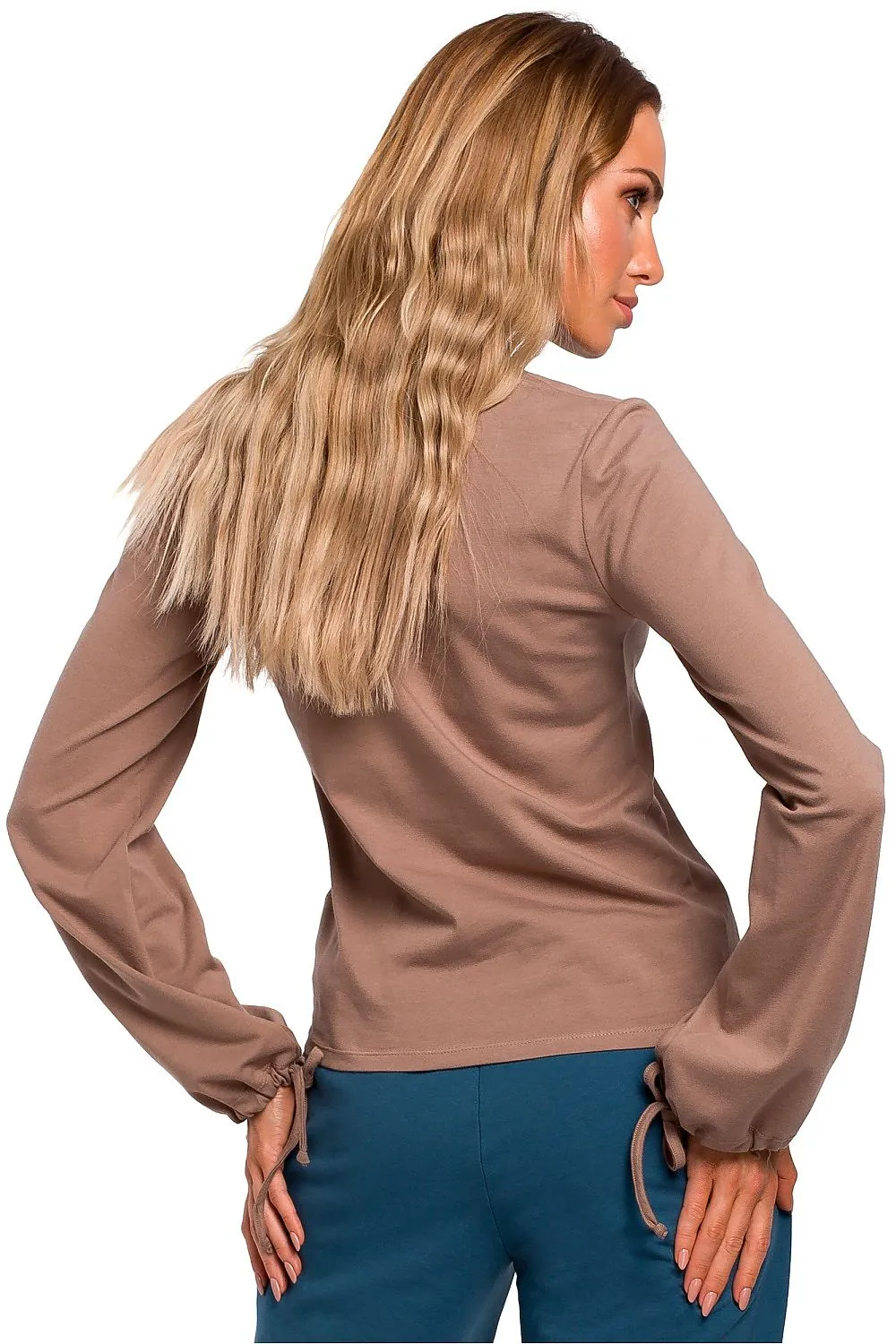 Widened Sleeve Luxe Fitted Blouse