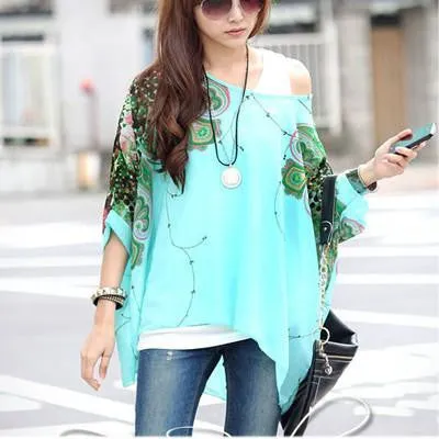 Women Blouses Plus Size Women Clothing Blouse Shirt Woman Vintage Chiffon Shirts Tops