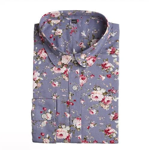Women Blouses Turn Down Collar Floral Blouse Long Sleeve Shirt Women Women Tops And Blouses Fashion