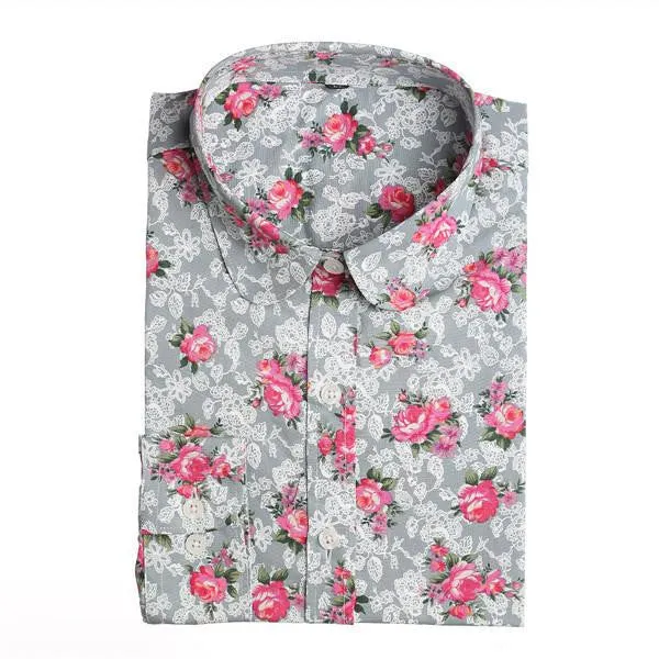 Women Blouses Turn Down Collar Floral Blouse Long Sleeve Shirt Women Women Tops And Blouses Fashion