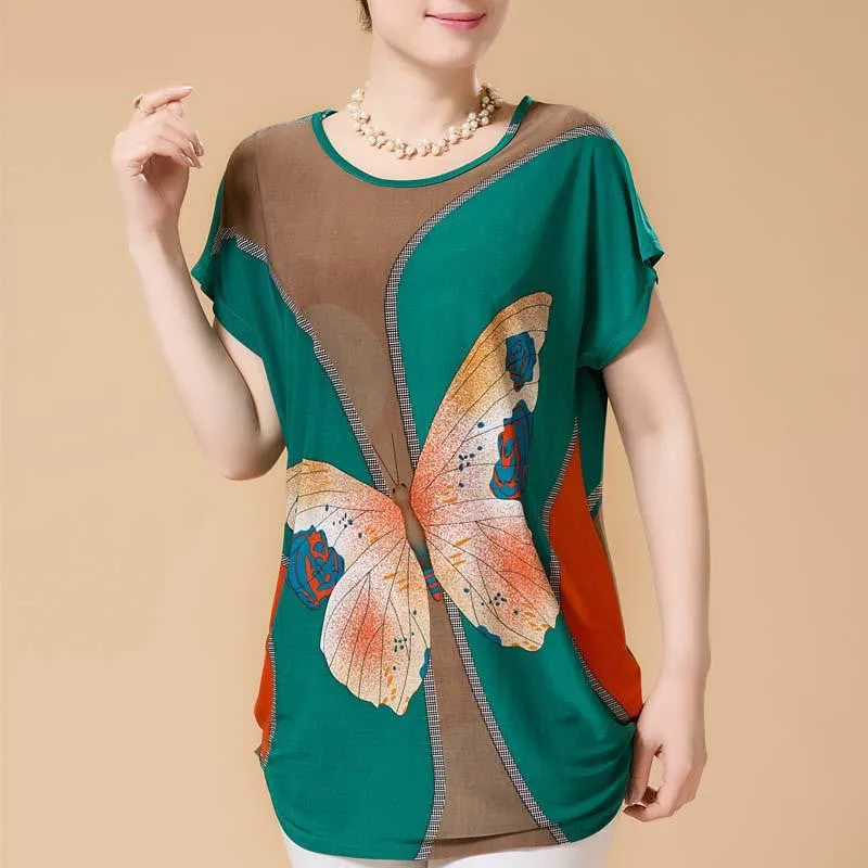 women casual blouses plus size short sleeve floral women blouses shirts