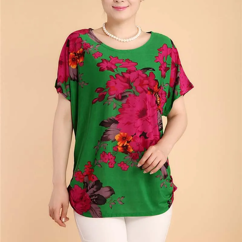 women casual blouses plus size short sleeve floral women blouses shirts