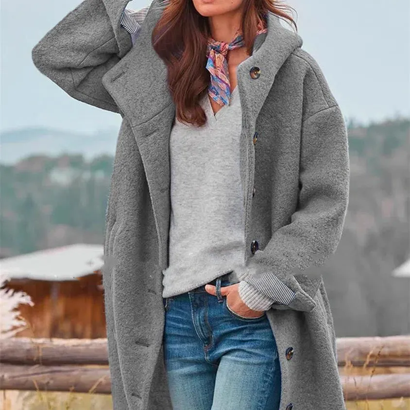 Women's Casual Thickened Jacket Medium-length Trench Coat