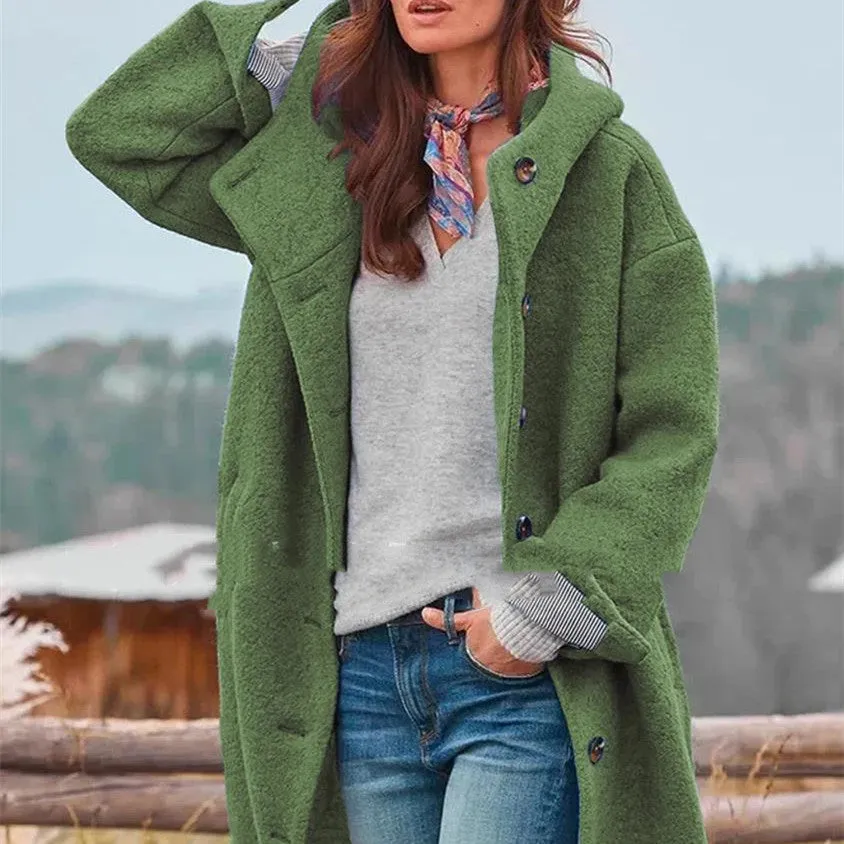 Women's Casual Thickened Jacket Medium-length Trench Coat