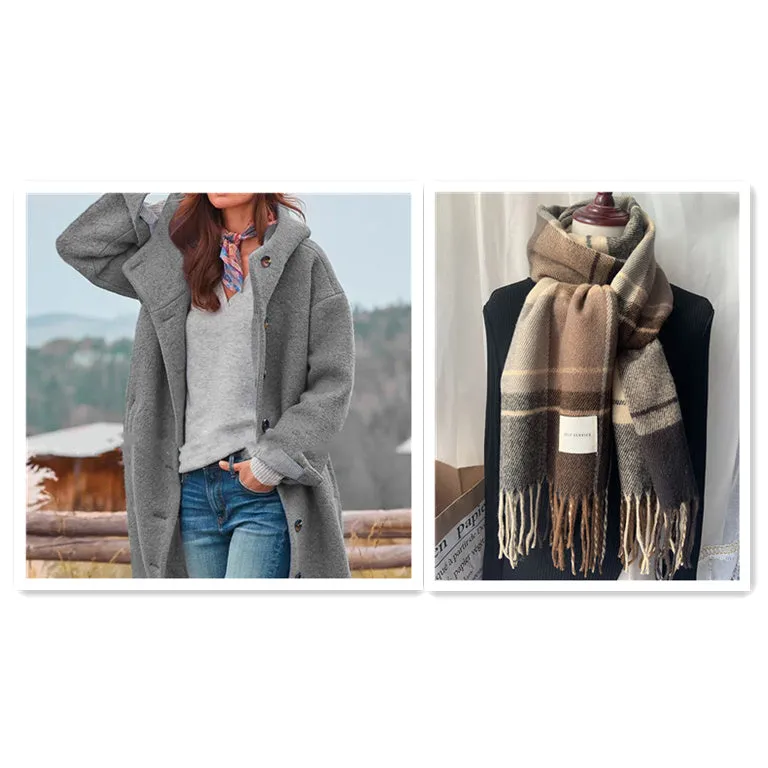 Women's Casual Thickened Jacket Medium-length Trench Coat