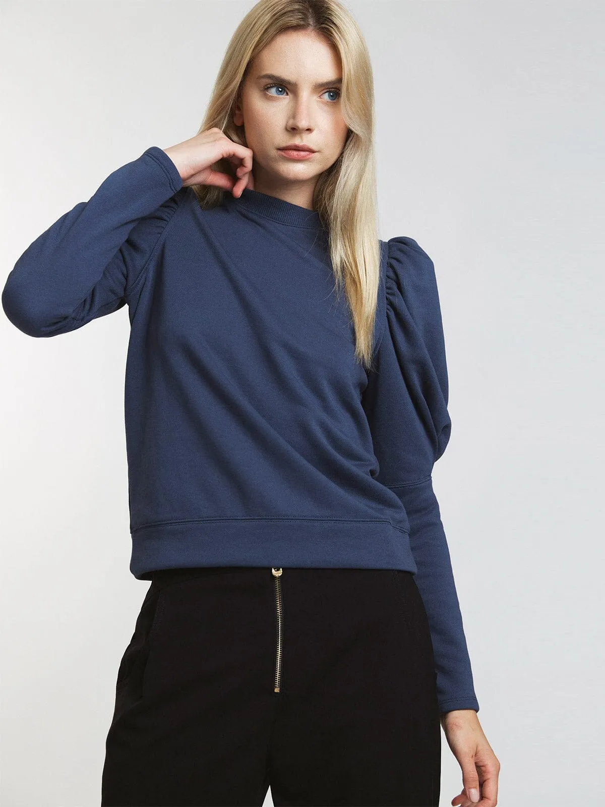 WOMEN'S LONG PUFF SLEEVE BLOUSE