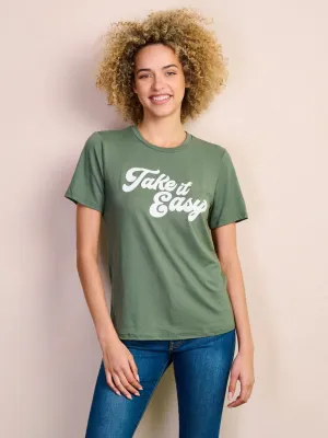 WOMEN'S SHORT SLEEVE GRAPHIC BASIC TOP