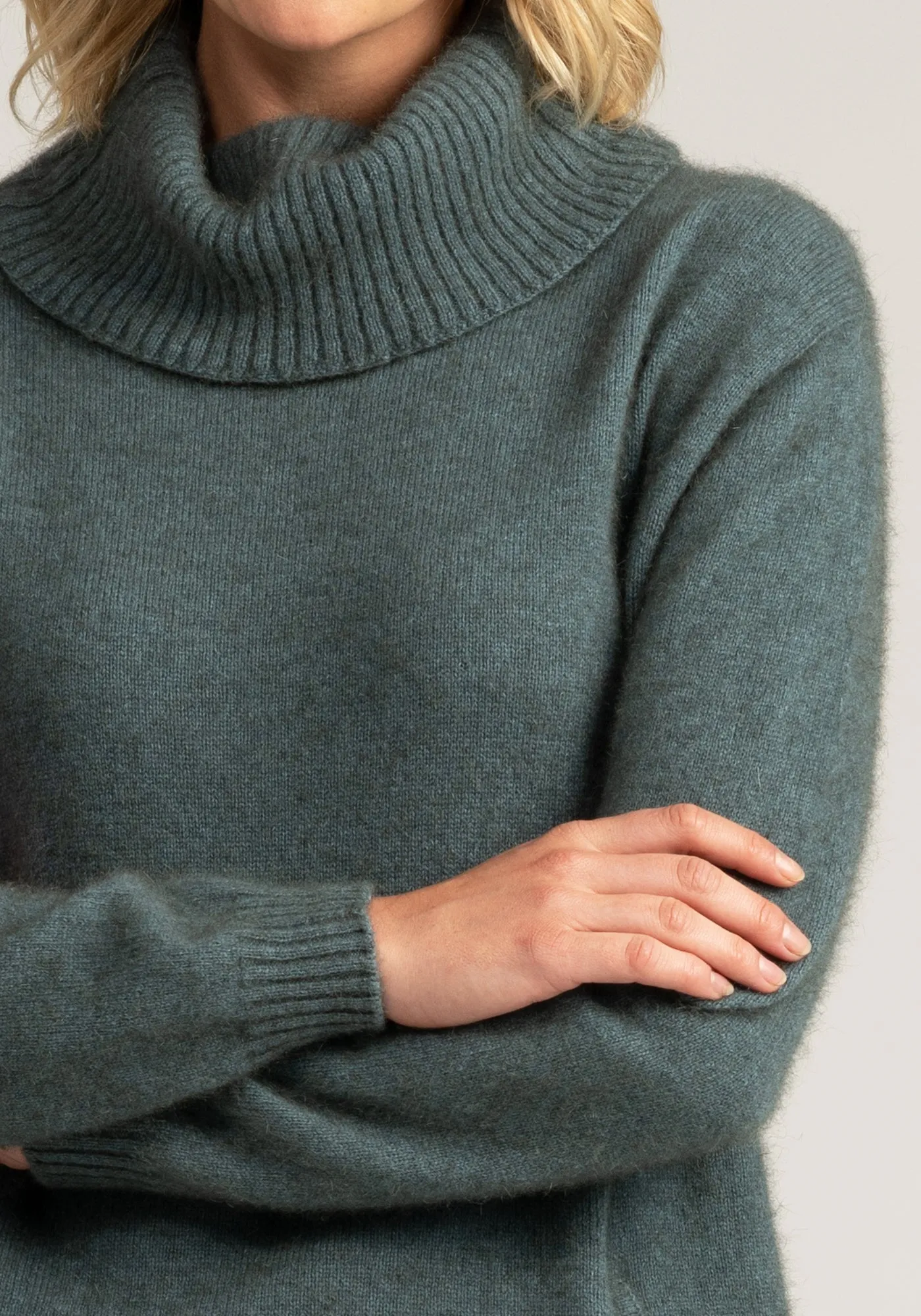 Womens Zip Tunic Sweater - Feather-1993