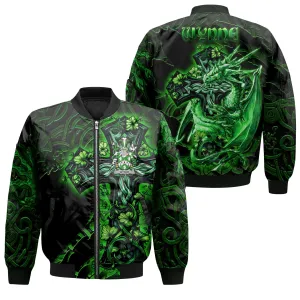 Wynne Bomber Jackets Celtic Cross And Dragon Style