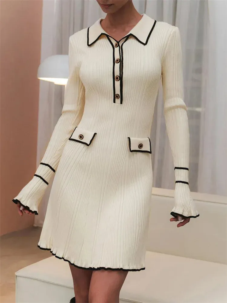 Y2K Classic Ribbed Mini Dress