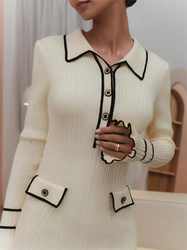 Y2K Classic Ribbed Mini Dress