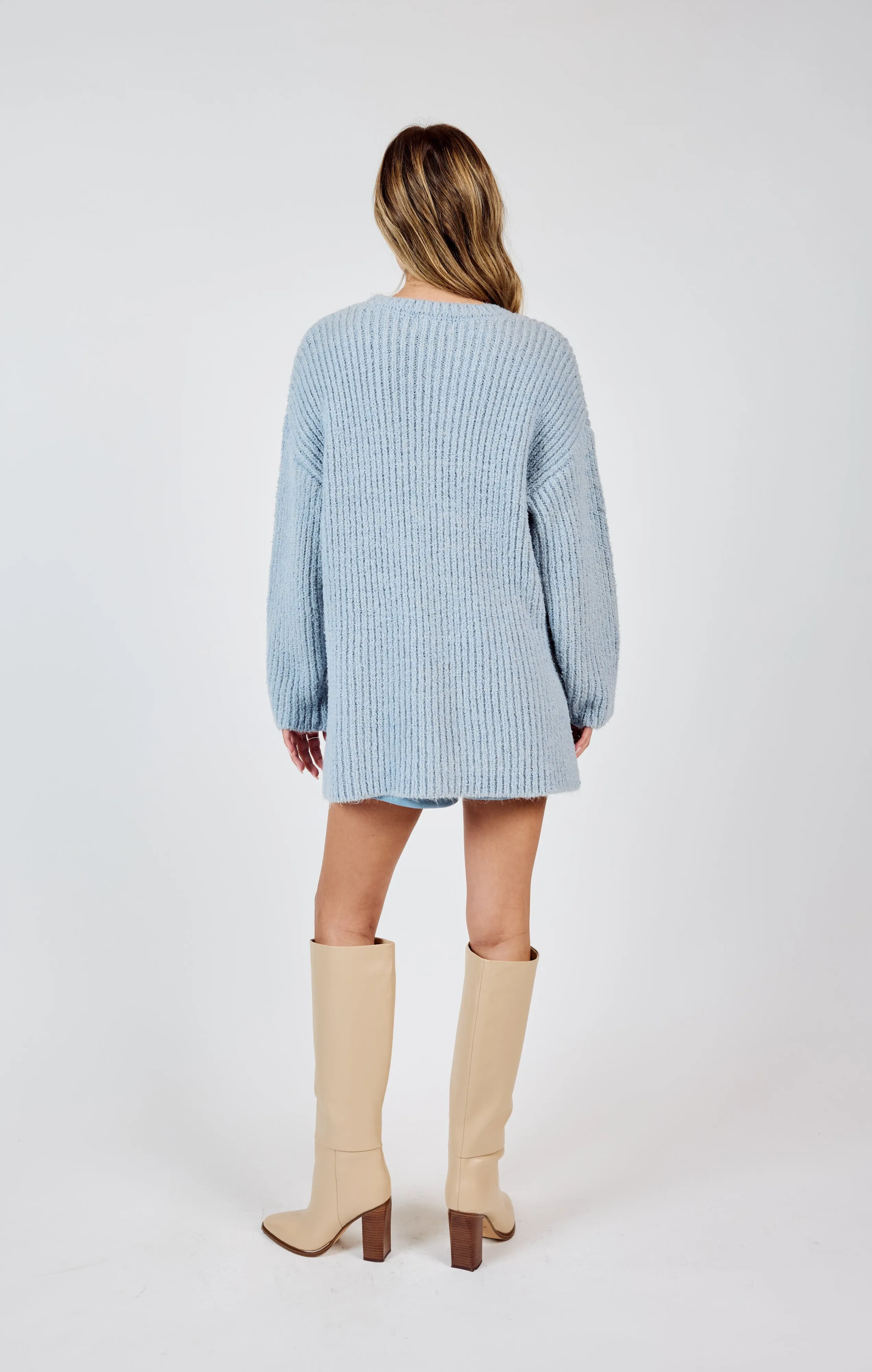 Your Needs Rib Knit Tunic, Sky | Sadie & Sage