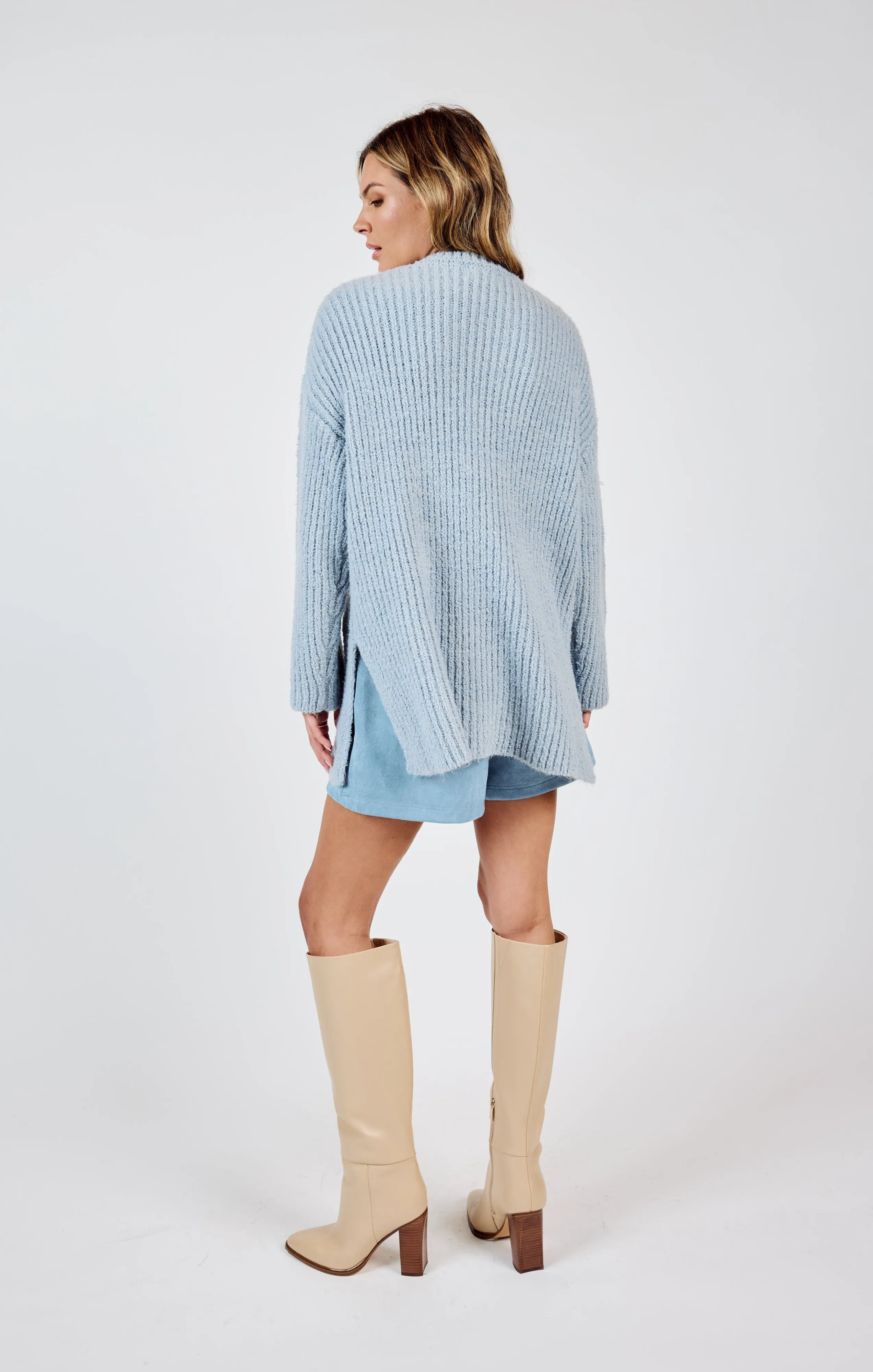 Your Needs Rib Knit Tunic, Sky | Sadie & Sage