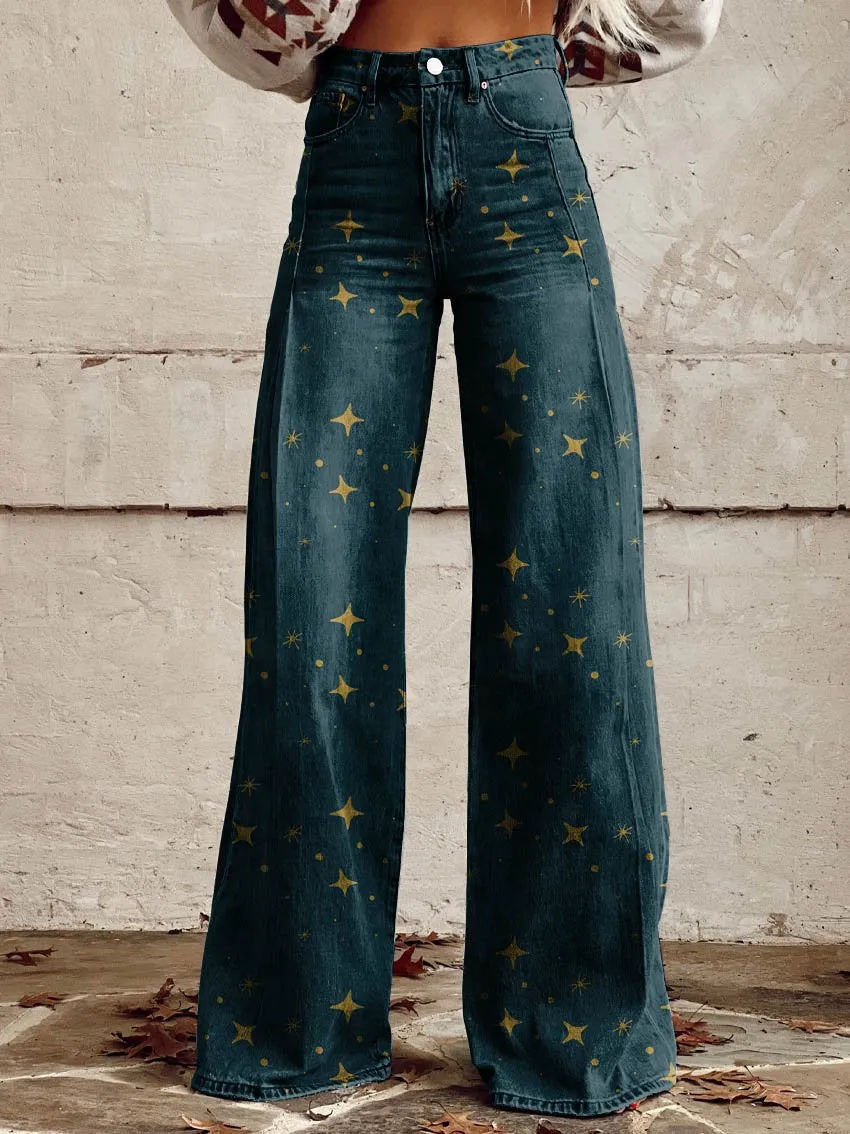 Zoe® | Wide flared trousers with print