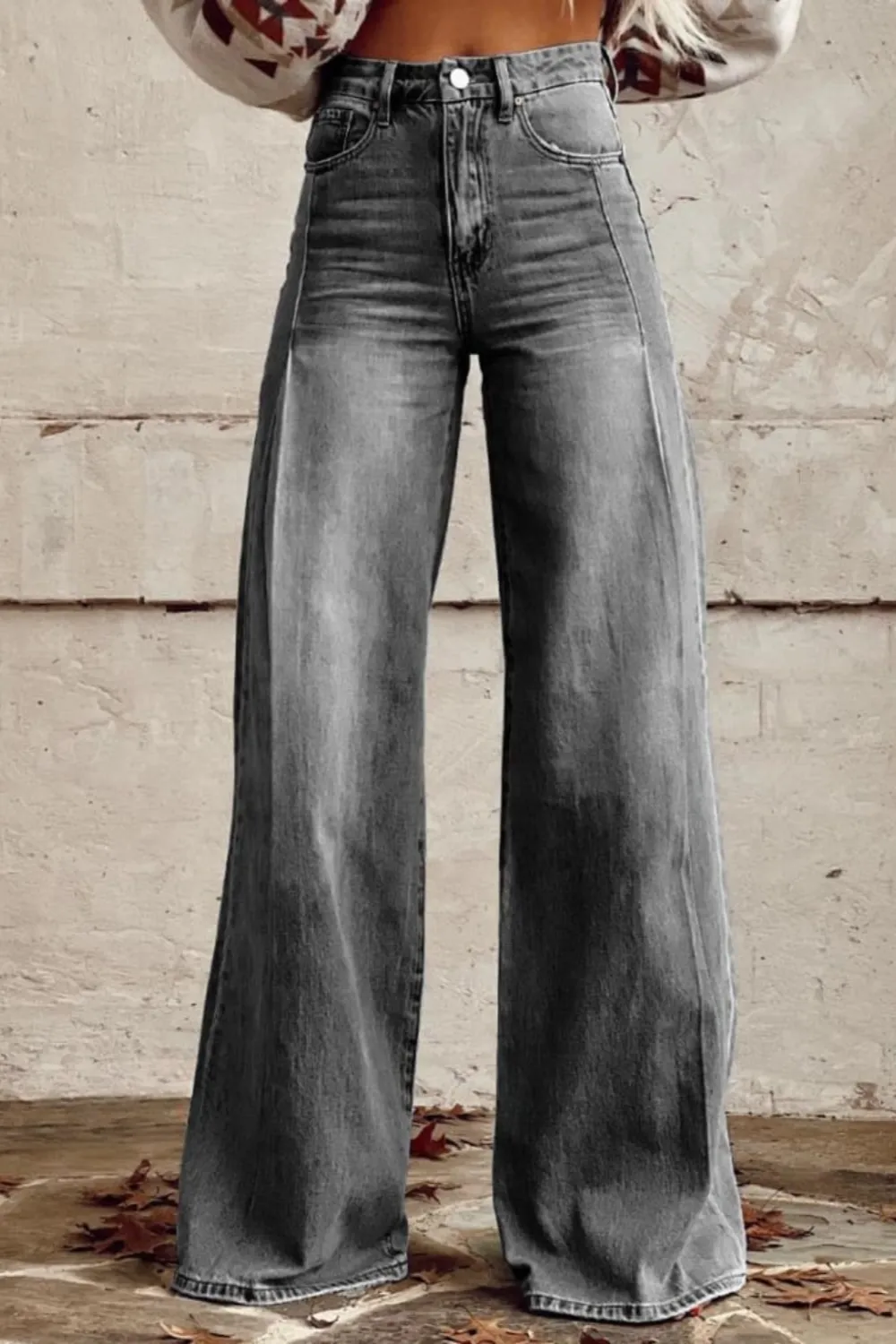 Zoe® | Wide flared trousers with print